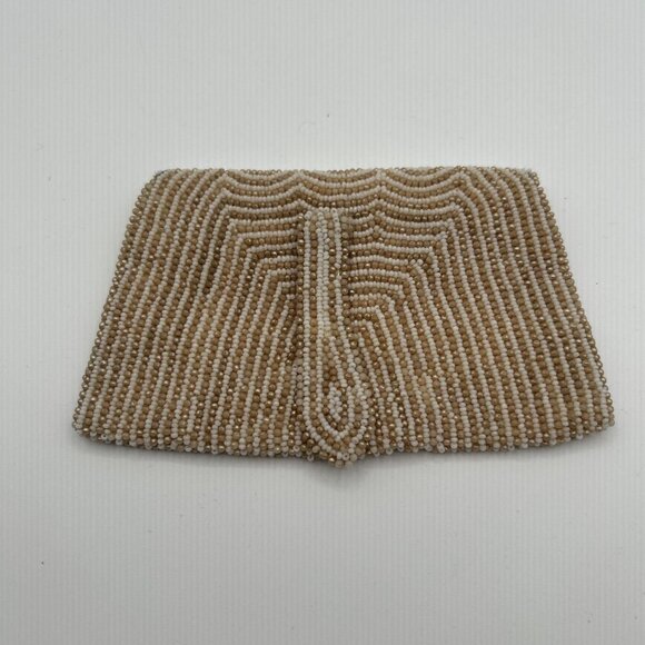 Vtg Jacqueline Mode Bag Clutch Purse Glass Seed Pearl‎ Beaded Art Deco 4x6.5" - Picture 3 of 9